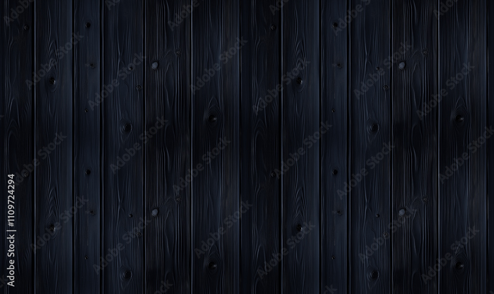 Fototapeta premium Rustic Dark Wood Planks with a Very Dark Atmosphere. Seamless Repeatable Background.
