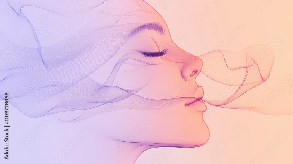 Minimalist Illustration of a Human Face Inhaling Deeply with Flowing Breath Lines and Gentle Gradient Colors
Minimalist Illustration of a Human Face Inhaling Deeply with Flowing Breath Lines and Gentle Gradient Colors