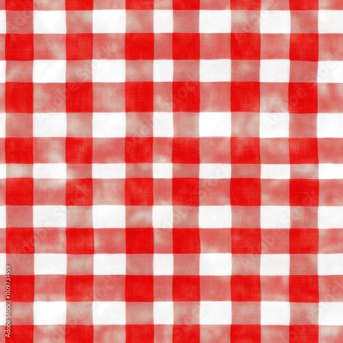 Red and White Plaid Fabric Pattern