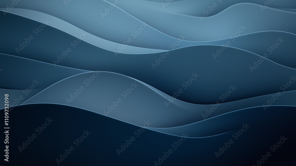 Abstract moody blue wave background, Gloomy grey blue abstract background, Depressed mood, Blue Monday Abstract moody blue wave background, Gloomy grey blue abstract background, Depressed mood, Blue Monday