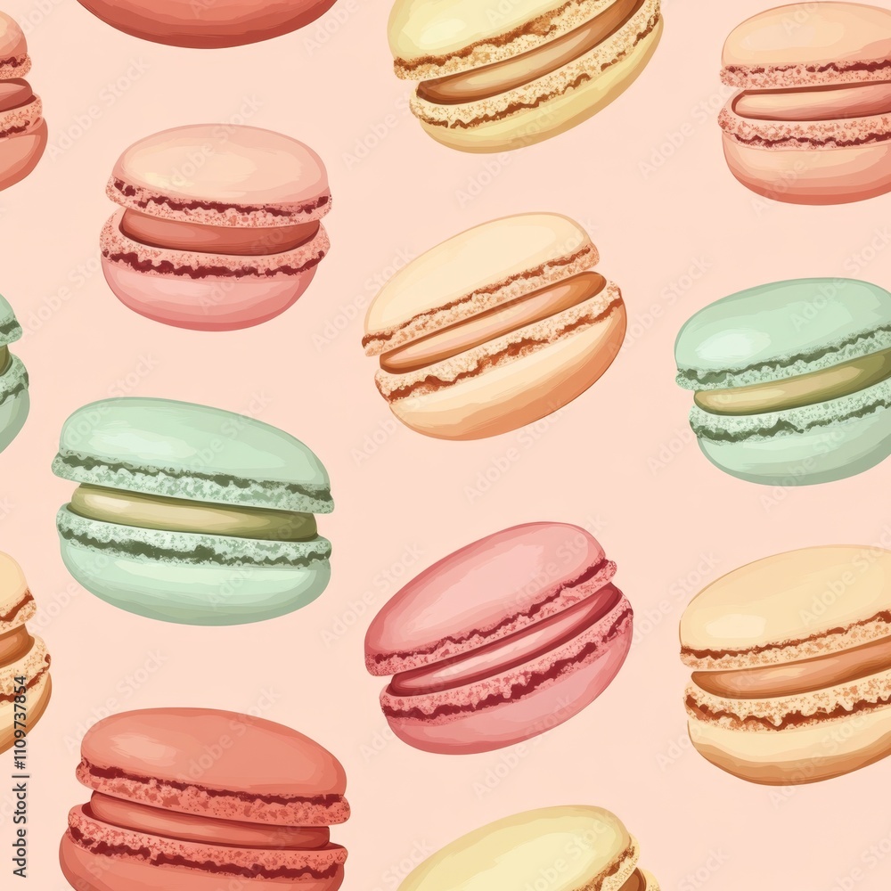 Colorful Macaron Pattern Background Colorful Macaron Pattern Background