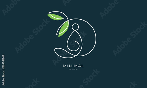 A line art icon logo of a yoga person with a tree