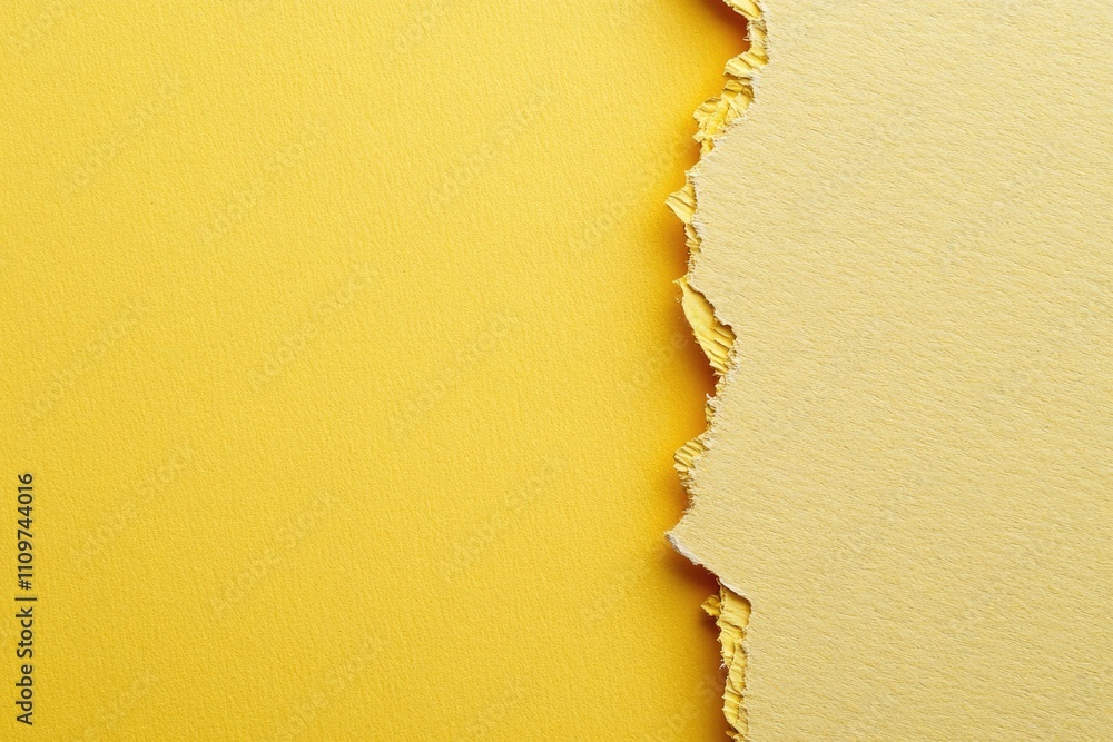 Vibrant Yellow Paper Backdrop. Textured Cardboard Fibers and Grain with Ample Negative Space