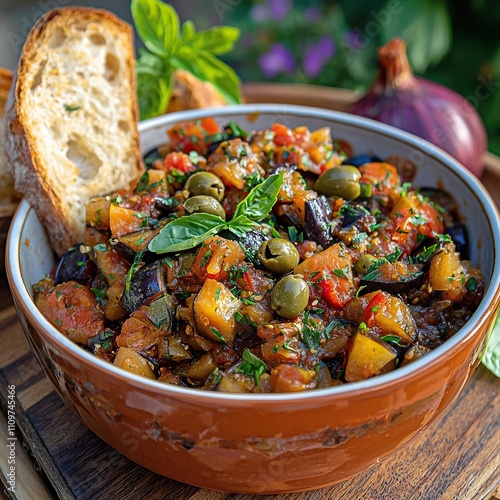 Caponata siciliana italian recipe photo