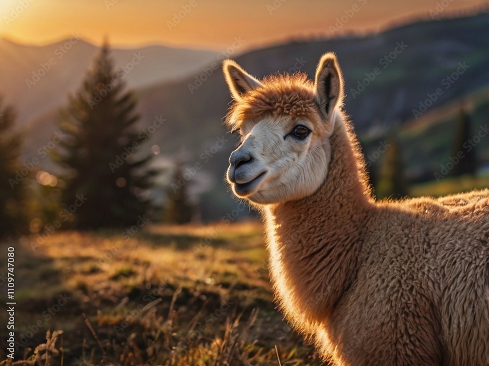 Obraz premium llama at the zoo