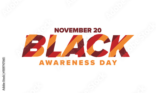 Black Awareness Day. Holiday in Brazil. Afro Brazilians. Celebrate awareness by the black community in November. African and brazilian culture. Black history art. Vector illustration