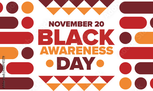 Black Awareness Day. Holiday in Brazil. Afro Brazilians. Celebrate awareness by the black community in November. African and brazilian culture. Black history art. Vector illustration