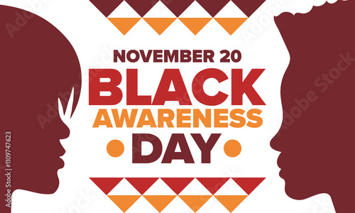 Black Awareness Day. Holiday in Brazil. Afro Brazilians. Celebrate awareness by the black community in November. African and brazilian culture. Black history art. Vector illustration