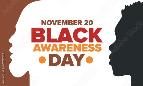 Black Awareness Day. Holiday in Brazil. Afro Brazilians. Celebrate awareness by the black community in November. African and brazilian culture. Black history art. Vector illustration