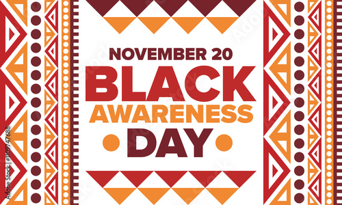 Black Awareness Day. Holiday in Brazil. Afro Brazilians. Celebrate awareness by the black community in November. African and brazilian culture. Black history art. Vector illustration