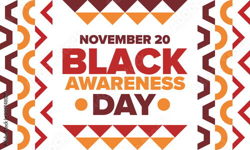 Black Awareness Day. Holiday in Brazil. Afro Brazilians. Celebrate awareness by the black community in November. African and brazilian culture. Black history art. Vector illustration