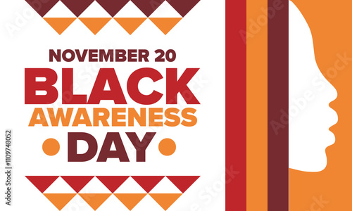 Black Awareness Day. Holiday in Brazil. Afro Brazilians. Celebrate awareness by the black community in November. African and brazilian culture. Black history art. Vector illustration