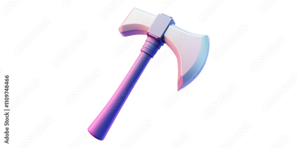 Colorful Battle Axe Design Isolated on Transparent Background Colorful Battle Axe Design Isolated on Transparent Background