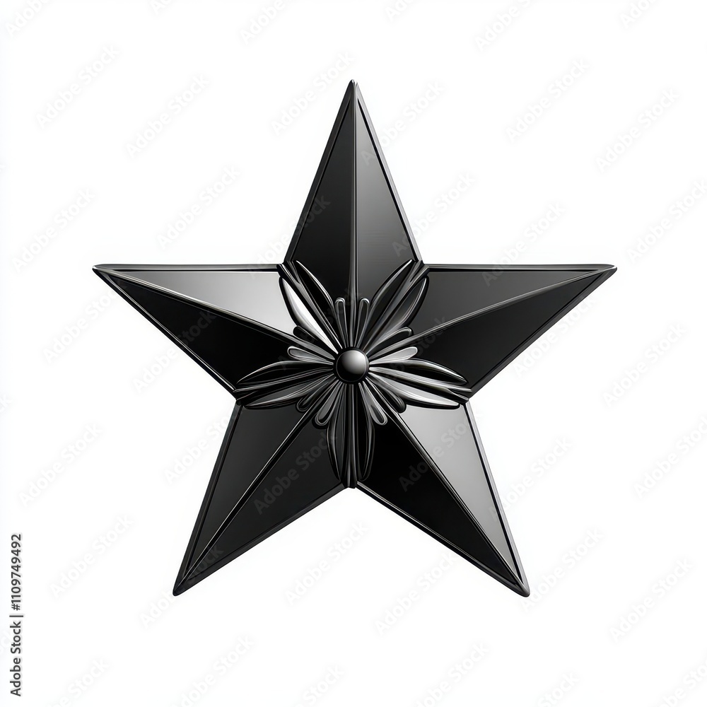 Obraz premium a monochrome star clipart, geometric shape, black vector, isolated on white background