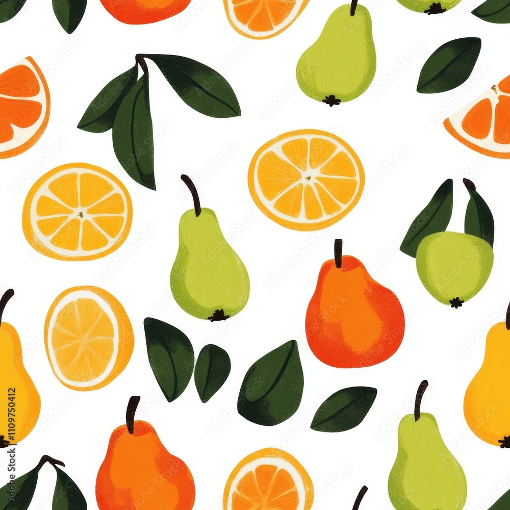 Colorful Fruit Pattern Design Colorful Fruit Pattern Design