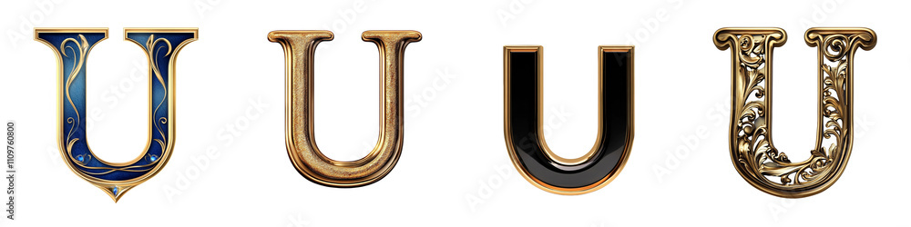 Alphabet U, elegant and premium design, Logo design, letter, isolated on a transparent background Alphabet U, elegant and premium design, Logo design, letter, isolated on a transparent background