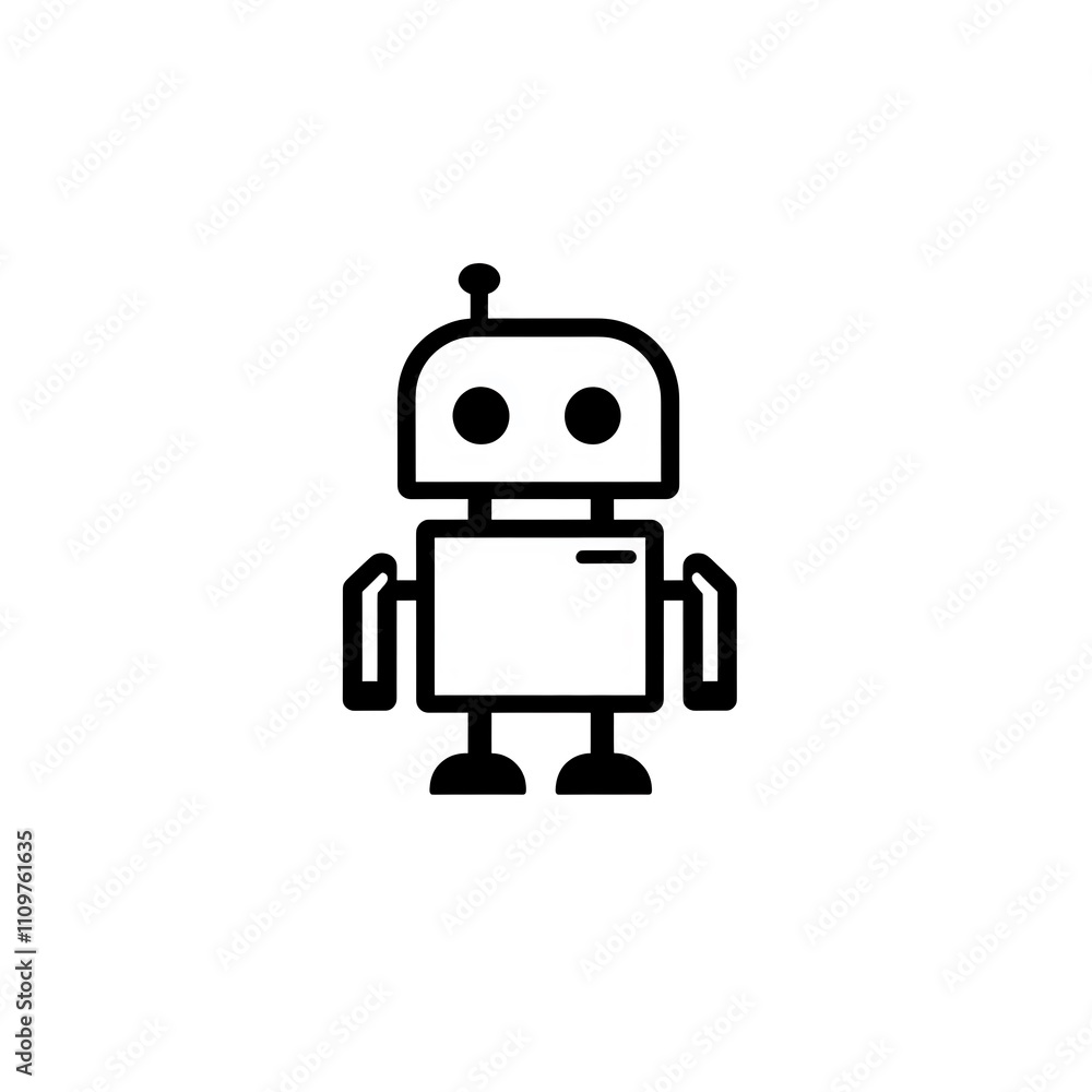 Fototapeta premium Simple Robot Icon