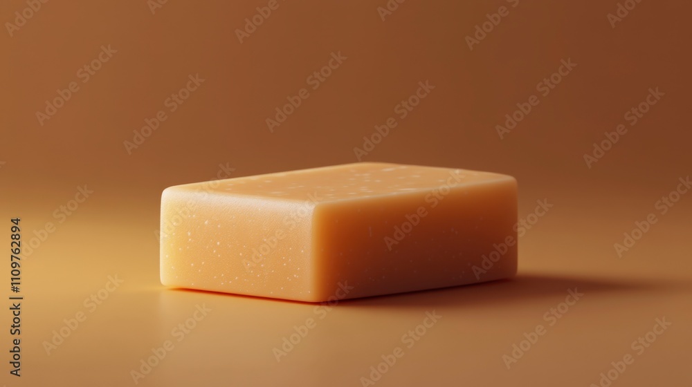 Single Caramel Candy on Beige Background - Minimal Product Mockup Single Caramel Candy on Beige Background - Minimal Product Mockup