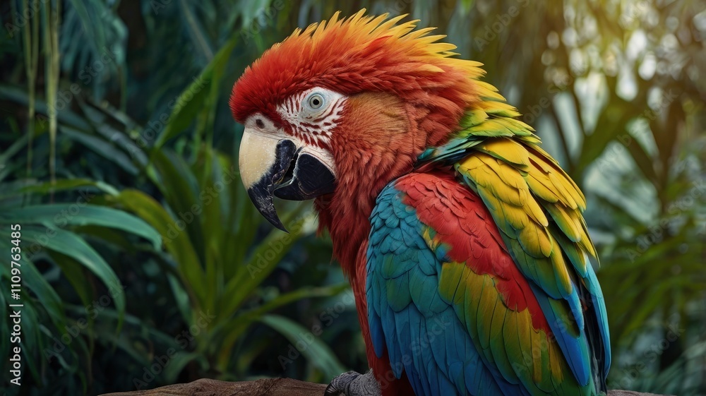 A majestic hybrid of a parrot and a lion, featuring the vibrant feathers of a tropical parrot in shades of green, blue, and red. Its head is a lion’s with a golden mane blending seamless A majestic hybrid of a parrot and a lion, featuring the vibrant feathers of a tropical parrot in shades of green, blue, and red. Its head is a lion’s with a golden mane blending seamless