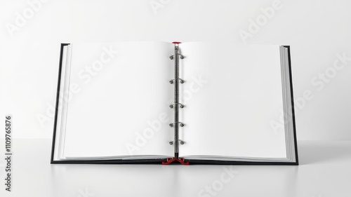 Wallpaper Mural Open vertical photo album mockup with blank pages isolated on white background, portfolio, mockup Torontodigital.ca