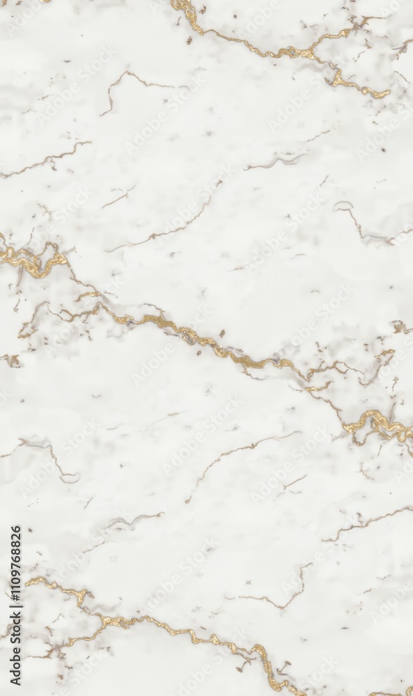 Obraz premium Elegant marble texture featuring soft white and gold veining, perfect for backgrounds, interiors, and luxury design projects.