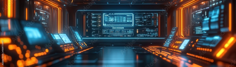 A futuristic tech lab where VR training simulators glow with holographic details, cinematic depth of field A futuristic tech lab where VR training simulators glow with holographic details, cinematic depth of field