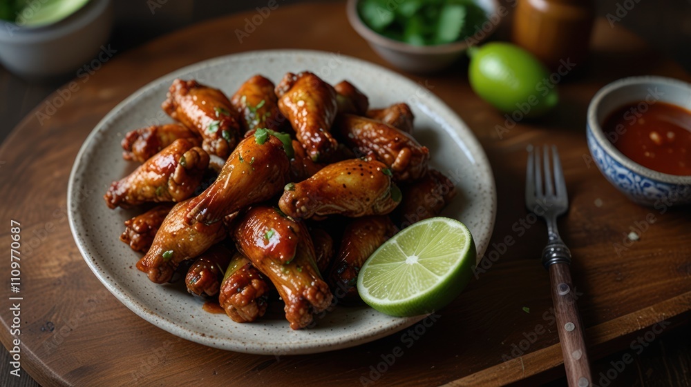 Honey Garlic Glazed Chicken Wings Honey Garlic Glazed Chicken Wings