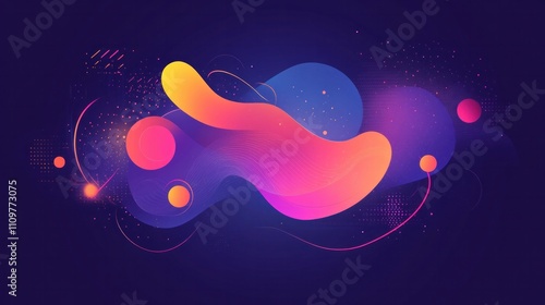 Abstract designs with trendy liquid shapes that provide a dynamic background for banners, web landing pages, brochures, posters, placards, and covers photo