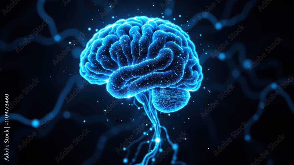 Illustration of a human brain with electric signals, representing Artificial General Intelligence. Illustration of a human brain with electric signals, representing Artificial General Intelligence.