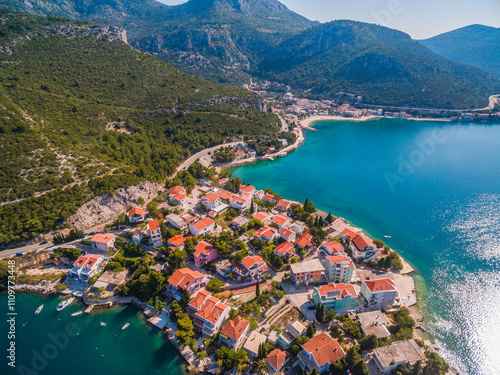 Picturesque Coastal Village of Radalj, Repic and Klek in Dalmatia, Croatia on the Adriatic Sea photo