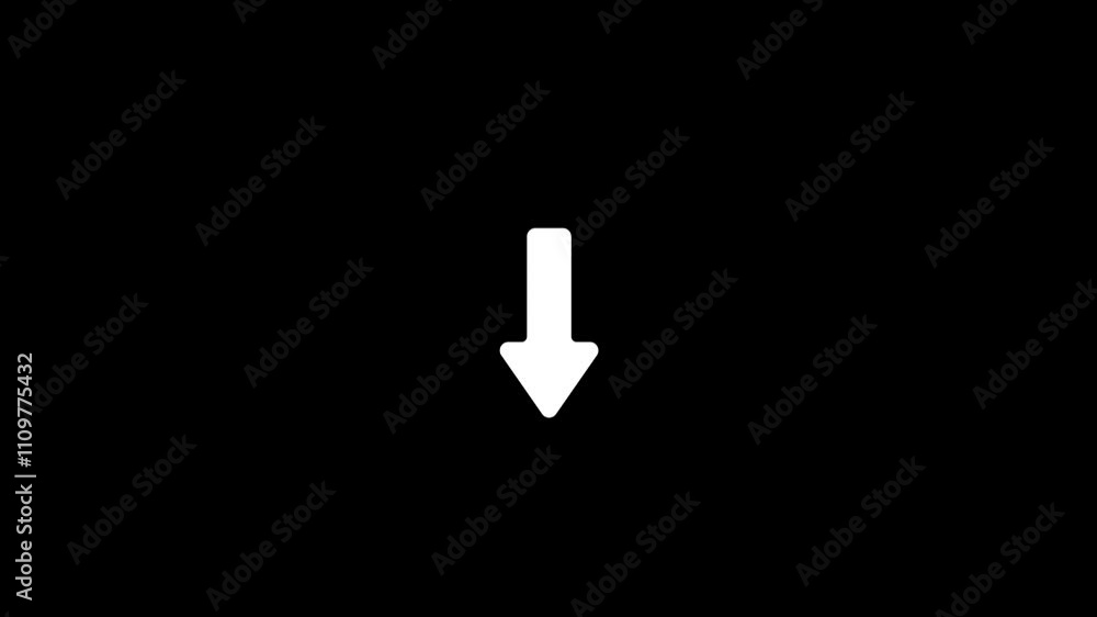 Animated arrow bouncing slide to down, Animated arrow icon pointing ...