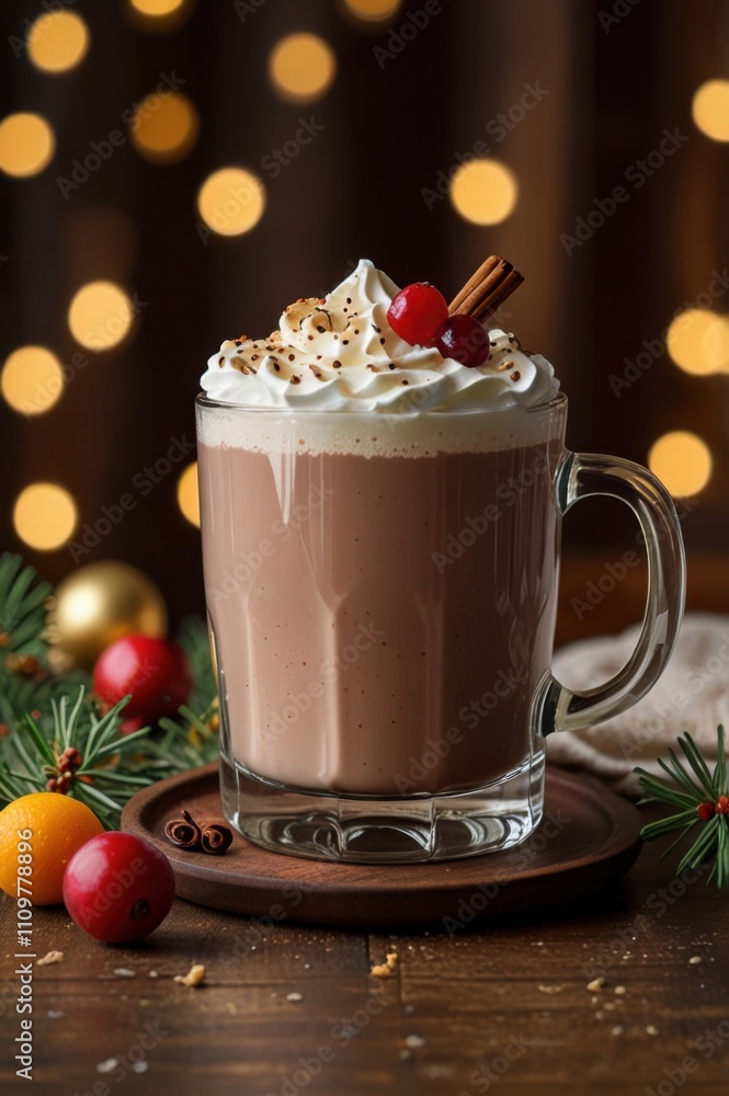 coffee with chocolate and cinnamon