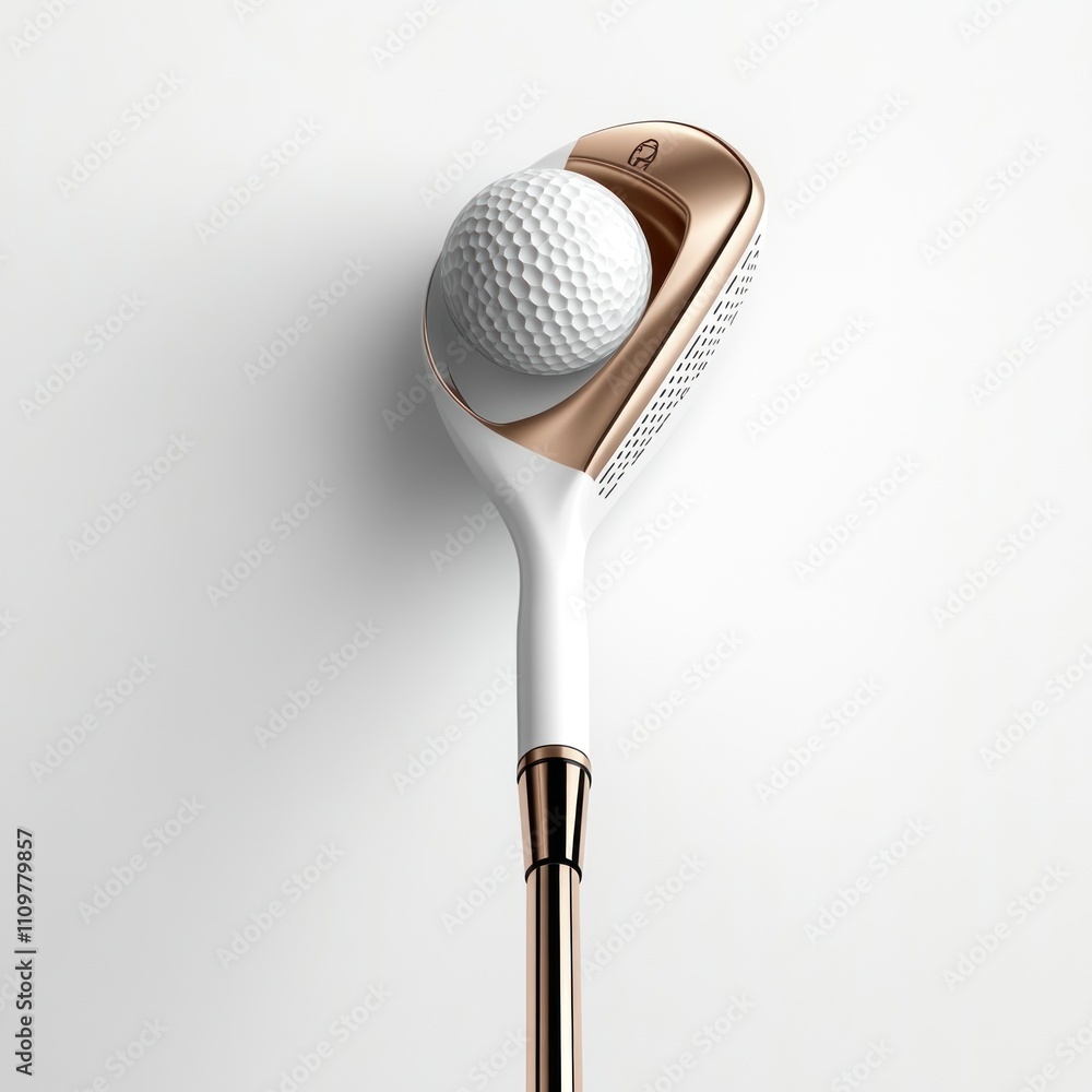 Close-up of a golf club with a ball. Close-up of a golf club with a ball.
