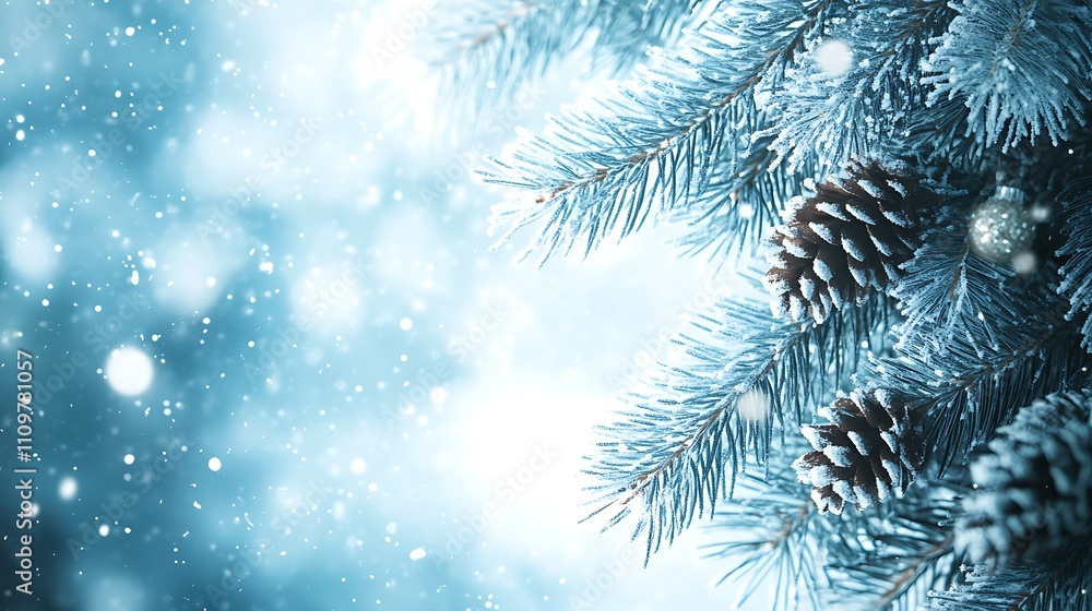 A beautiful winter Christmas background with ample space for text, ideal for holiday greetings and announcements. A beautiful winter Christmas background with ample space for text, ideal for holiday greetings and announcements.