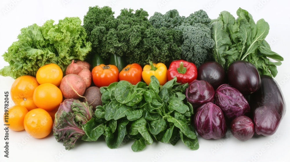 A Colorful Collection of Fresh Vegetables and Fruits Including Greens, Bell Peppers, Citrus Fruits, and Roots Perfect for Healthy Cooking and Nutritional Lifestyle Choices A Colorful Collection of Fresh Vegetables and Fruits Including Greens, Bell Peppers, Citrus Fruits, and Roots Perfect for Healthy Cooking and Nutritional Lifestyle Choices