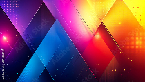 Vibrant abstract vector featuring gradient spheres and flowing ribbons, perfect for professional corporate presentations.