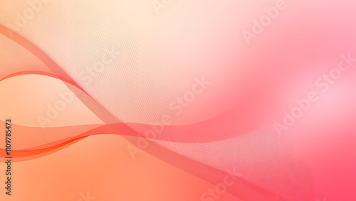  An abstract gradient mesh design featuring warm tones of orange, peach, and pink blending seamlessly