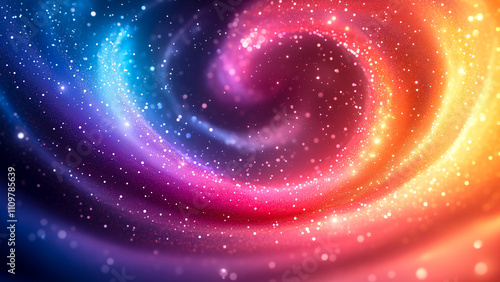 Vibrant abstract vector featuring gradient spheres and flowing ribbons, perfect for professional corporate presentations.