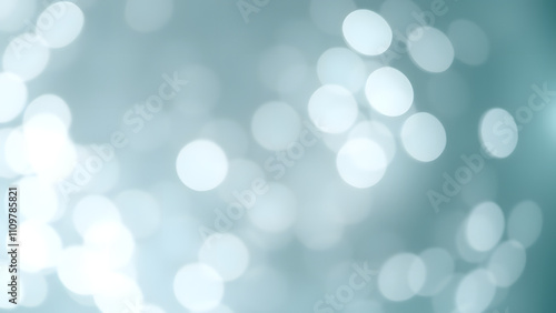  White bokeh lights in varying sizes, layered over a subtle teal-to-gray gradient