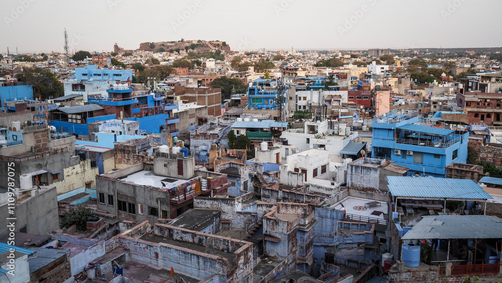 The cityscape of Jodhpur in India The cityscape of Jodhpur in India