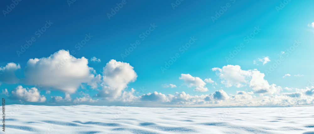 Serene winter landscape under a bright blue sky Serene winter landscape under a bright blue sky