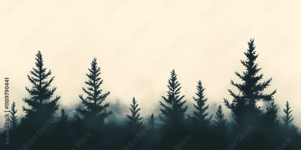Fototapeta premium Fantasy forest illustration merging intricate pyrography designs with modern digital drawing for a captivating and surreal composition.
