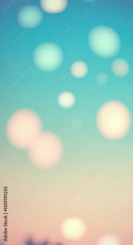 Soft bokeh circles against a gradient sky, tranquil ambiance Soft bokeh circles against a gradient sky, tranquil ambiance