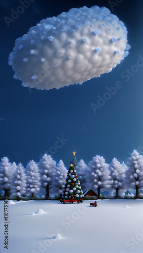 クリスマス　AI画像　ジェネレーティブAI