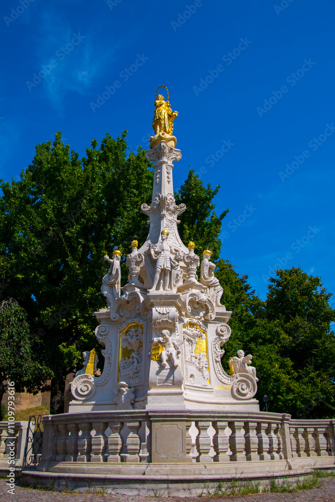 Fototapeta premium Baroque plague column in the castle area of Nitra