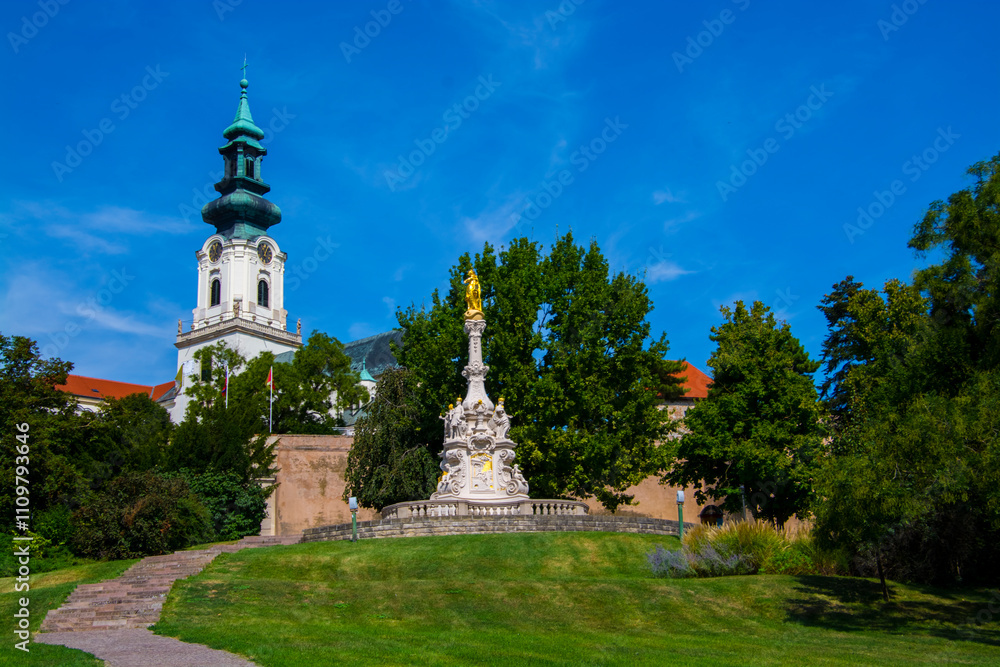 Fototapeta premium Baroque plague column in the castle area of Nitra