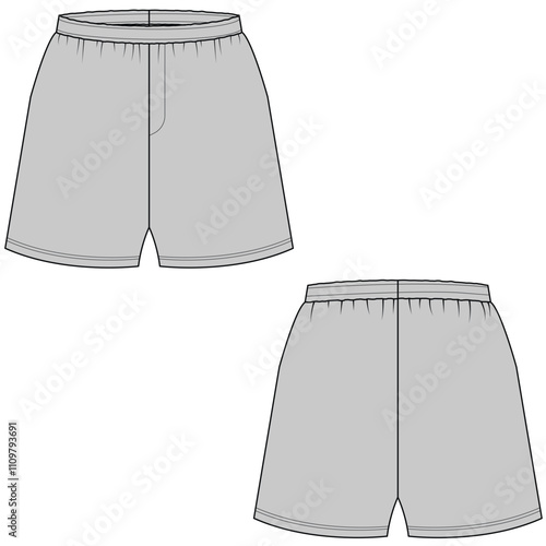 Boxer shorts underwear illustration. Boxer shorts underwear mockup
