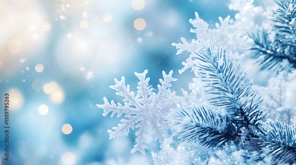 A winter background featuring beautiful frosty snowflakes, perfect for holiday and New Year celebrations. A winter background featuring beautiful frosty snowflakes, perfect for holiday and New Year celebrations.
