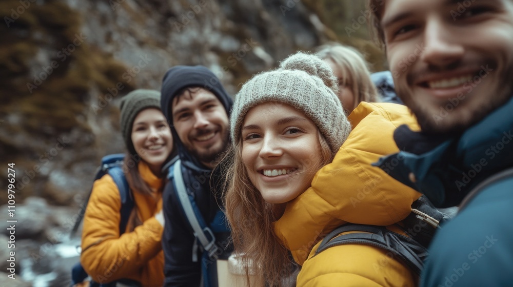 Adventure Group on a Hiking Trip Adventure Group on a Hiking Trip