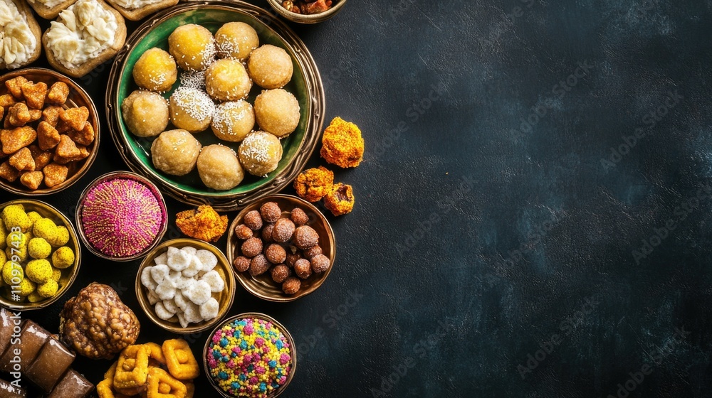 Obraz premium Colorful Display of Assorted Donuts